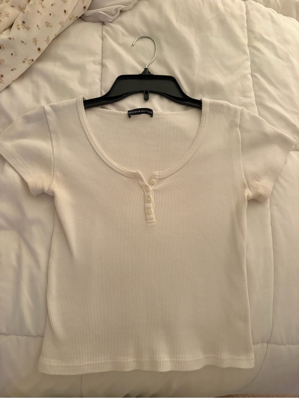 Brandy Melville White Scoop Top